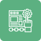 Hand configuring website settings icon