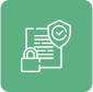 Secure document icon with padlock and shield
