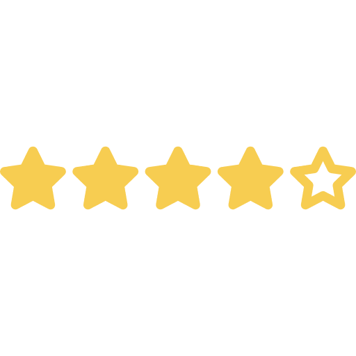 Four and a half star rating icon
